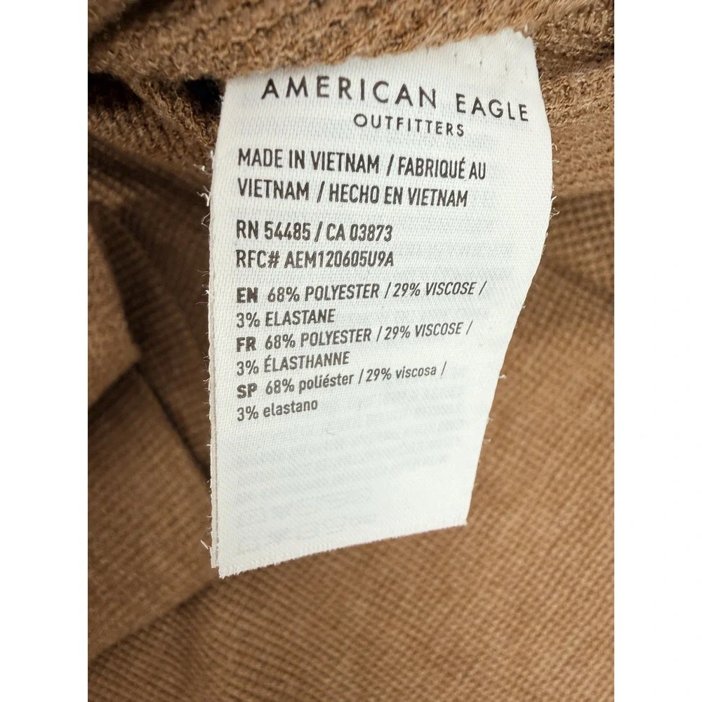 American Eagle Outfitters‎ Cropped Turtleneck Top Shirt Women's M Ribbed